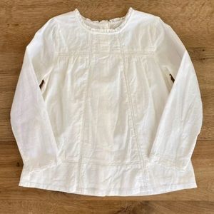 Lace Trim Top, Mini Ecru